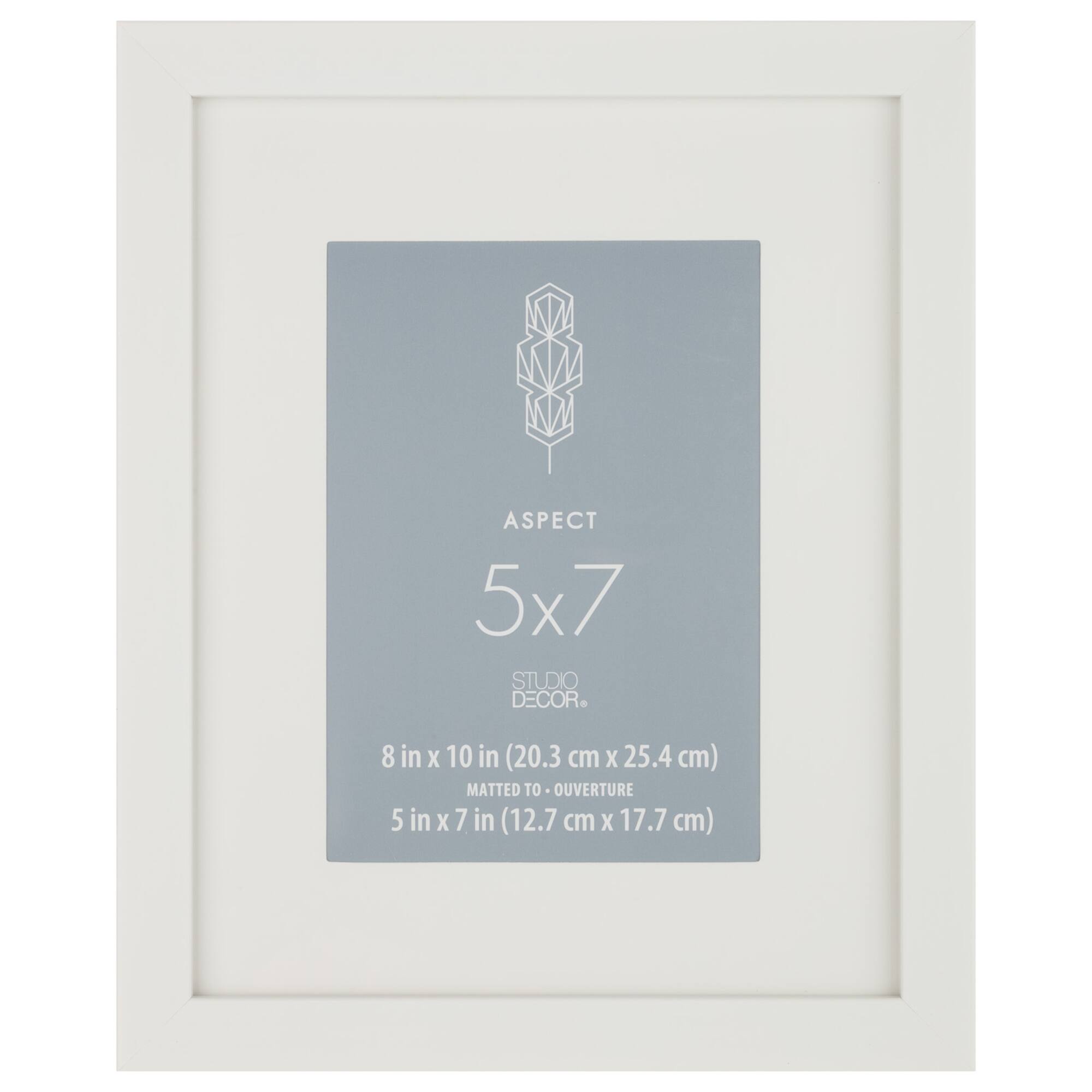 12 Pack: White 5" x 7" Narrow Frame With Mat, Aspect By Studio Décor®